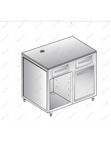 Coffee machine counter - 1 neutral drawer - 1...