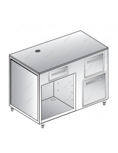 Coffee machine counter - 1 drawer - 1 knock hopper - 1...