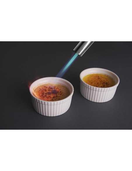 Striped baking cup - In porcelain - Bright white - Ø mm 120 x 55h