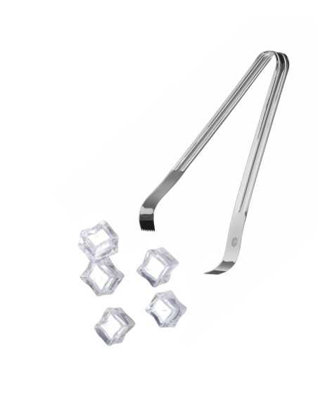 Pinze per cubetti di ghiaccio - 2 pezzi - In acciaio inossidabile - Lunghezza mm 180