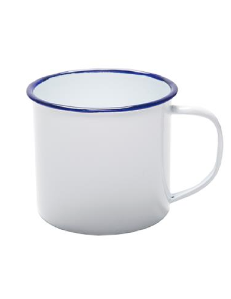 Mug - Colore bianco -  Alluminio smaltato - Dimensioni cm 7