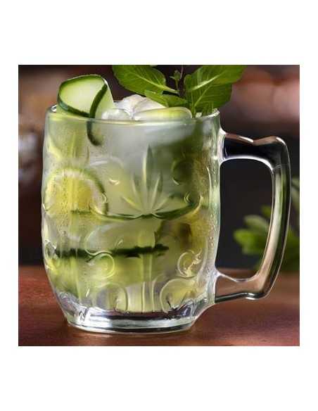 copy of Glass 43 cl - Handle - Oz 14 1/2 - Dimensions Ø 8.4 cm x 11.1 h