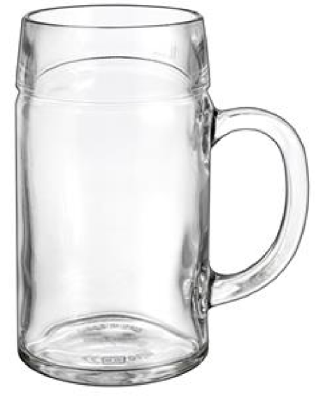 Boccale 1 lt - Oz 33 - Dimensioni cm 9.8 Ø x 20.1 h