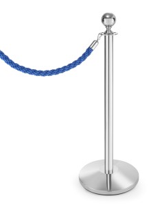 Cordone di delimitazione - Blu - Con gancio satinato -...