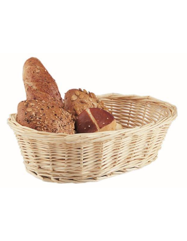 copy of Oval rattan basket for bread - Dimensions 28 x 21 x 8 h cm