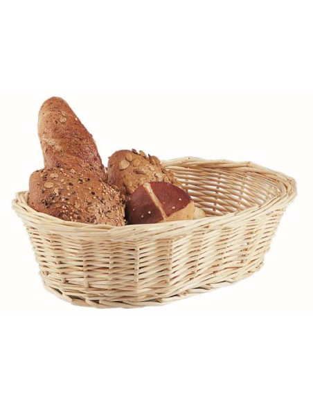 Cestino ovale in rattan per pane - Dimensioni cm 28 x 21 x 8 h