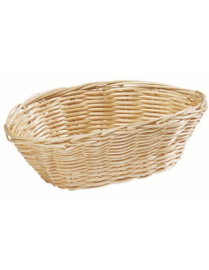 Cestino ovale in rattan per pane - Dimensioni cm 18 x 13...