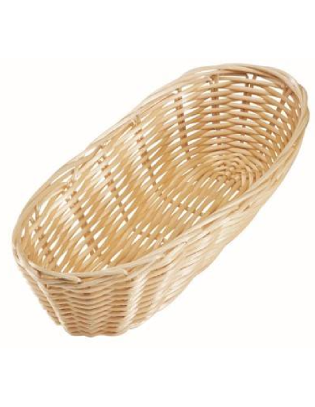 Cestino ovale in rattan per pane - Dimensioni cm 23 x 10 x 6 h