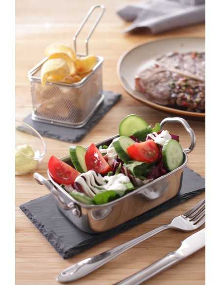 copy of Mini bandeja - Para servir - En acero inoxidable - mm 185 x 95 x 45h