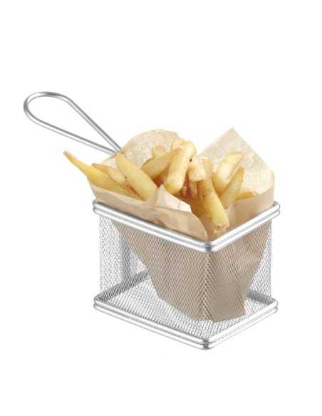 Mini cestelli per frittura - In acciaio inox - mm 100 x 80 x 75h