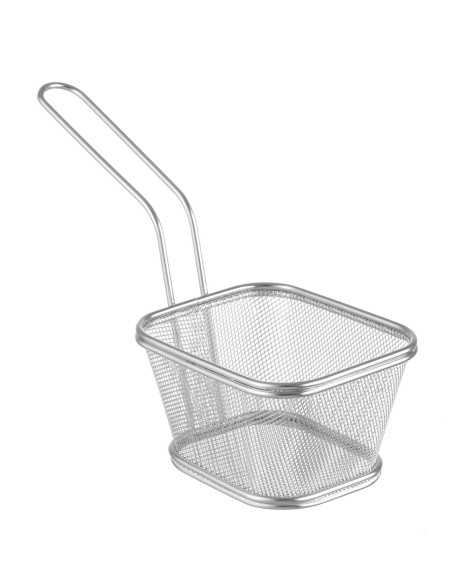 Mini cestelli per frittura - Impilabili - In acciaio inox - mm 130 x 115 x 80h