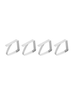 Fermatovaglia - In acciaio - 4 pezzi - mm 50 x 10 x 40h 2