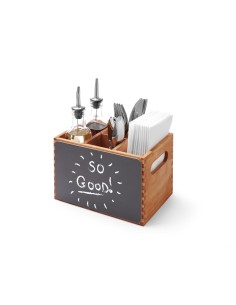 copy of Menu holder - In wood - With black chalkboard -... 2