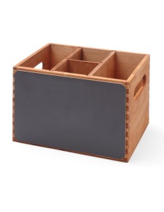 Portamenù - In legno - Con lavagna nera - mm 210 x 150 x...
