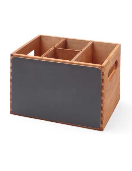 copy of Portamenús - En madera - Con pizarra negra - mm 210 x 150 x 150h