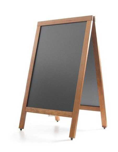 Lavagna a cavalletto - Nera - Con cornice in legno - mm 500 x 450 x 850h