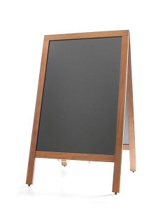 copy of Pizarra caballete - Negro - Con marco de madera -...