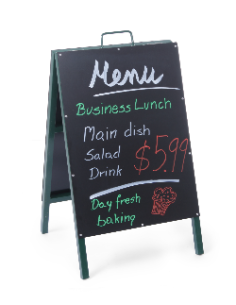 copy of Easel blackboard - Black - With dark metal frame... 2
