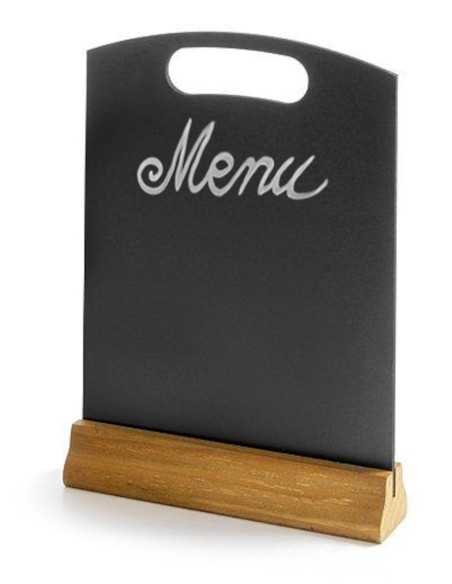 Lavagna da tavolo - Nera - 2 pezzi - Con base in legno - mm 210 x 50 x 320h