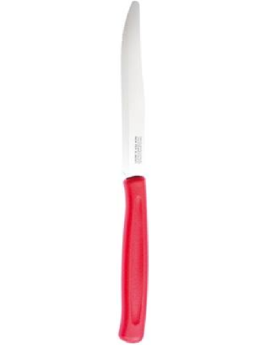 Coltello bistecca tavola - Colore rosso - Acciaio