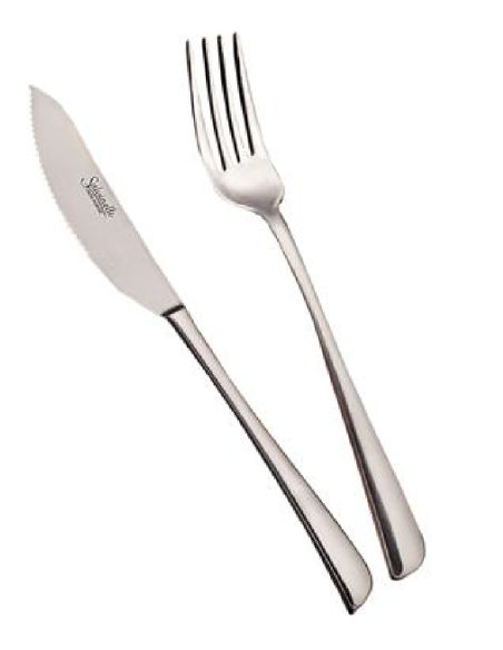 copy of Steak knife - serrated - steel - size 23 cm