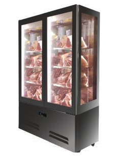 Vitrina de maduración - N. 2 puertas - N. 4 lados de cristal - cm 125 x 67 x 196 h