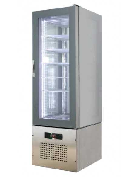 Wine display - Single temperature: +2°C / + 18°C - Capacity Lt. 380 - Internal steel - cm 60 x 66 x 196h