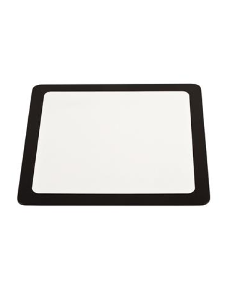 Vassoio quadro - Specchio - Bordo nero - Plastica - Dimensioni cm 40 x 40
