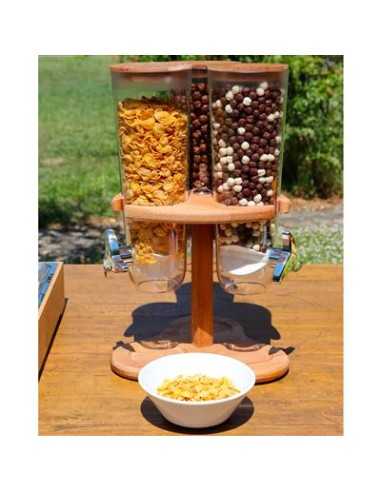 Dispenser cereali - 3 posti - Policarbonato -...