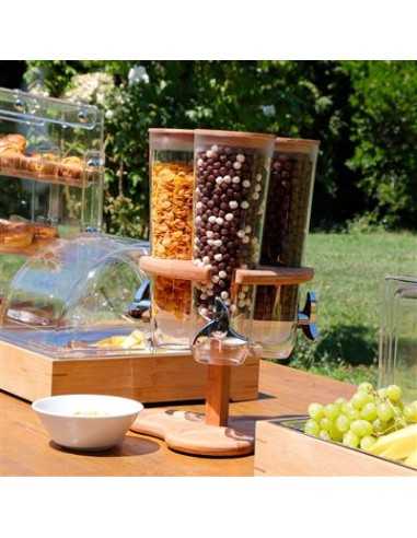 Dispenser cereali - 3 posti - Policarbonato -...