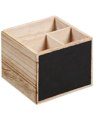 Box porta oggetti - Legno con lavagna -...