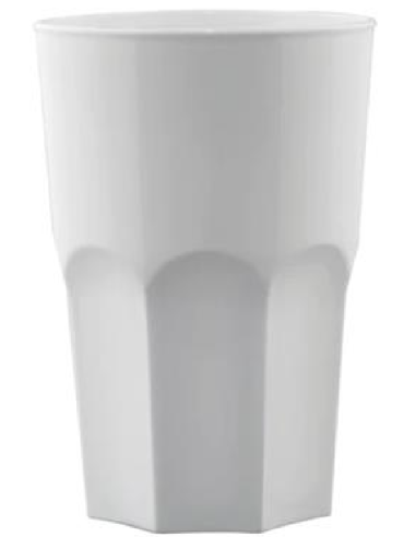 Bicchiere 40 cl - Polipropilene bianco - Dimensioni cm 8.3 Ø x 12 h