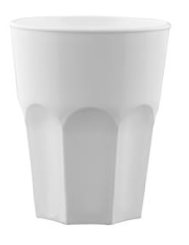 Bicchiere 29 cl - Polipropilene bianco - Dimensioni cm 8.3 Ø x 10 h