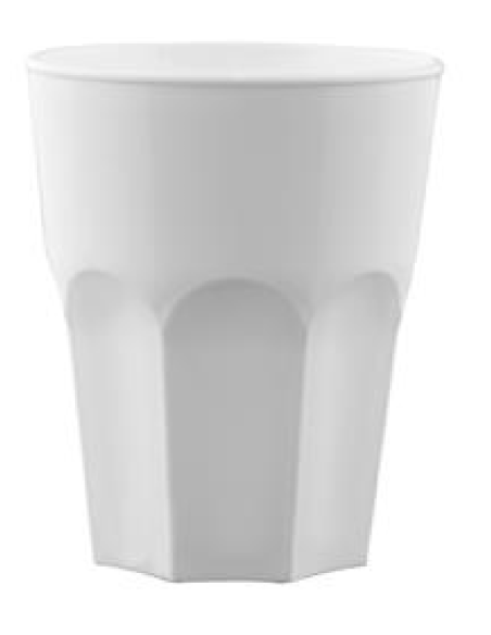 Bicchiere 29 cl - Polipropilene bianco - Dimensioni cm 8.3 Ø x 10 h