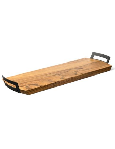 Tagliere rettangolare - 2 manici - Acacia - Dimensioni cm 50 x 18
