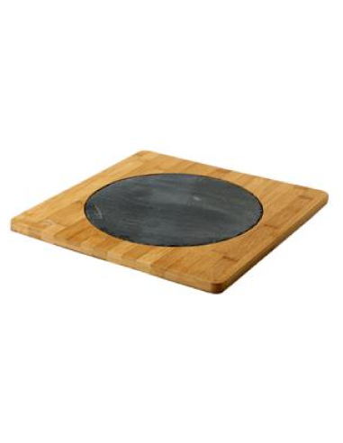Tagliere tondo - Bamboo/Ardesia - Dimensioni cm...