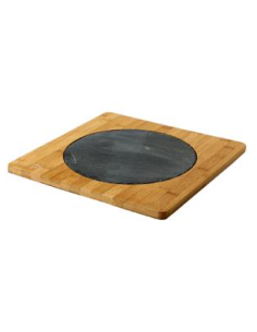 Tagliere tondo - Bamboo/Ardesia - Dimensioni cm 33 x 33 2