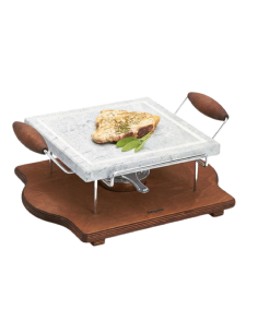 Petra ollare quadrata - Supporto legno/inox - Dimensioni... 2
