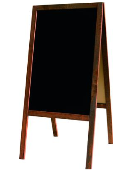Lavagna - Bifacciale - Cavalletto - Noce - Dimensioni 60 x 125 cm