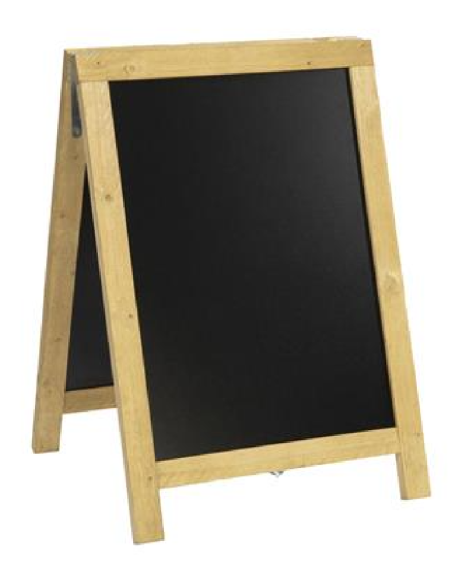 copy of Pizarra - Doble cara - Caballete - Nogal - Dimensiones 60 x 125 cm