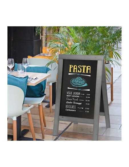 copy of Blackboard - Double-sided - Easel - Walnut - Dimensions 60 x 125 cm