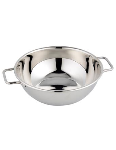 Mini wok - Inox - Monoporzione - Dimensioni cm 14 Ø