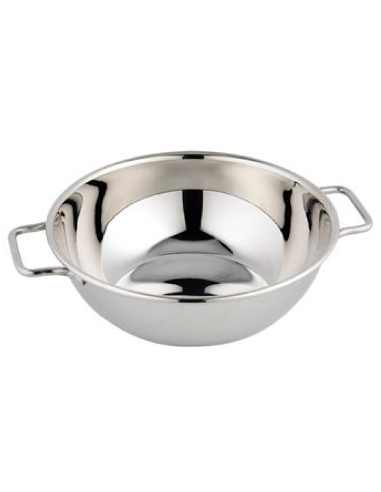 Mini wok - Inox - Monoporzione - Dimensioni cm...