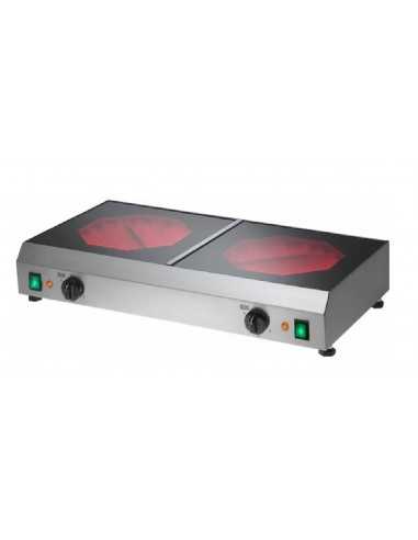 Glass ceramic hob - 2 cooking zones - Hob 23 x...
