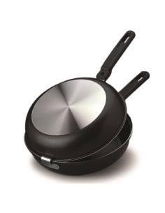 Padella doppia - Alluminio antiaderente - 2 manici