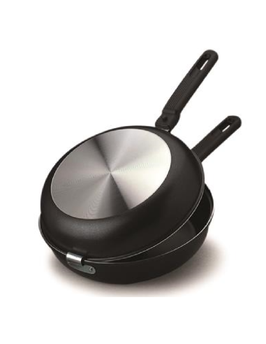 Padella doppia - Alluminio antiaderente - 2 manici