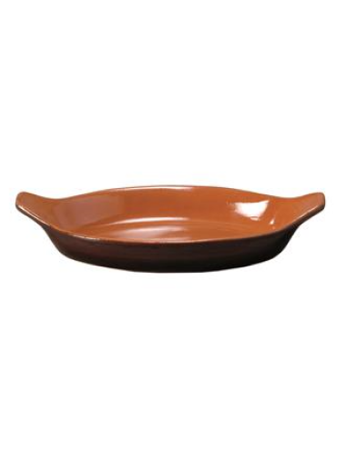 Oval baking tray - Terracotta - 2 handles