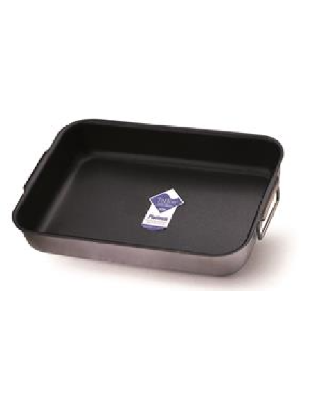 Rectangular roasting pan - 2 handles - Non-stick aluminum - Thickness 3 mm