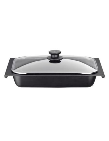 Cuociforno - Coperchio - Alluminio pressofuso antiaderente - Dimensioni cm 41 x 29 x 6,7 h