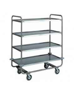 Service trolley for heavy transport - Stainless steel...